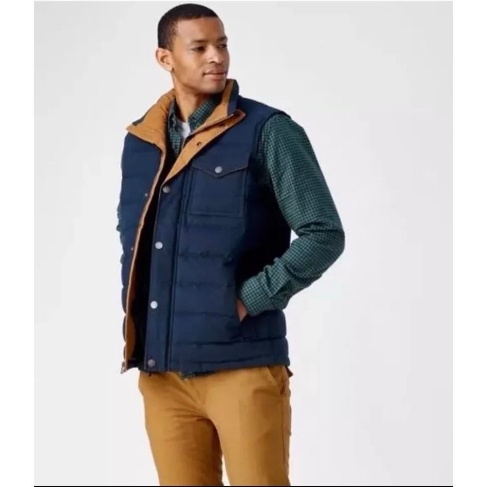 Timberland Men's Mount Davis Waxed Heavy Down Vest 550-fill-power xl